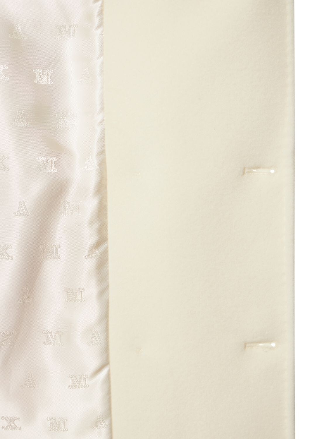 Max Mara Guinea Notched-lapels Wool-blend Coat In White