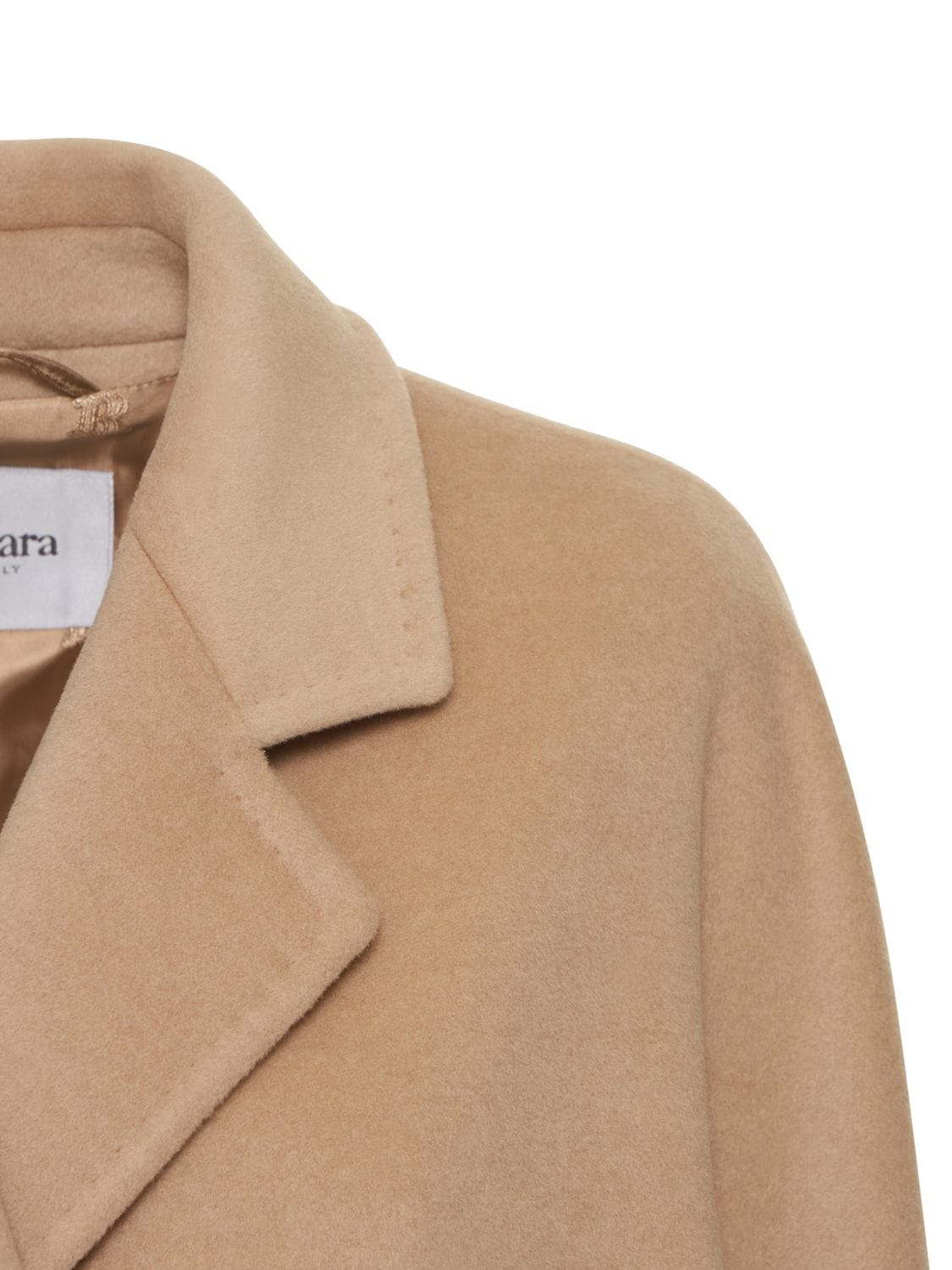 Shop Max Mara Rebus Wool & Cashmere Short Coat In Oatmeal