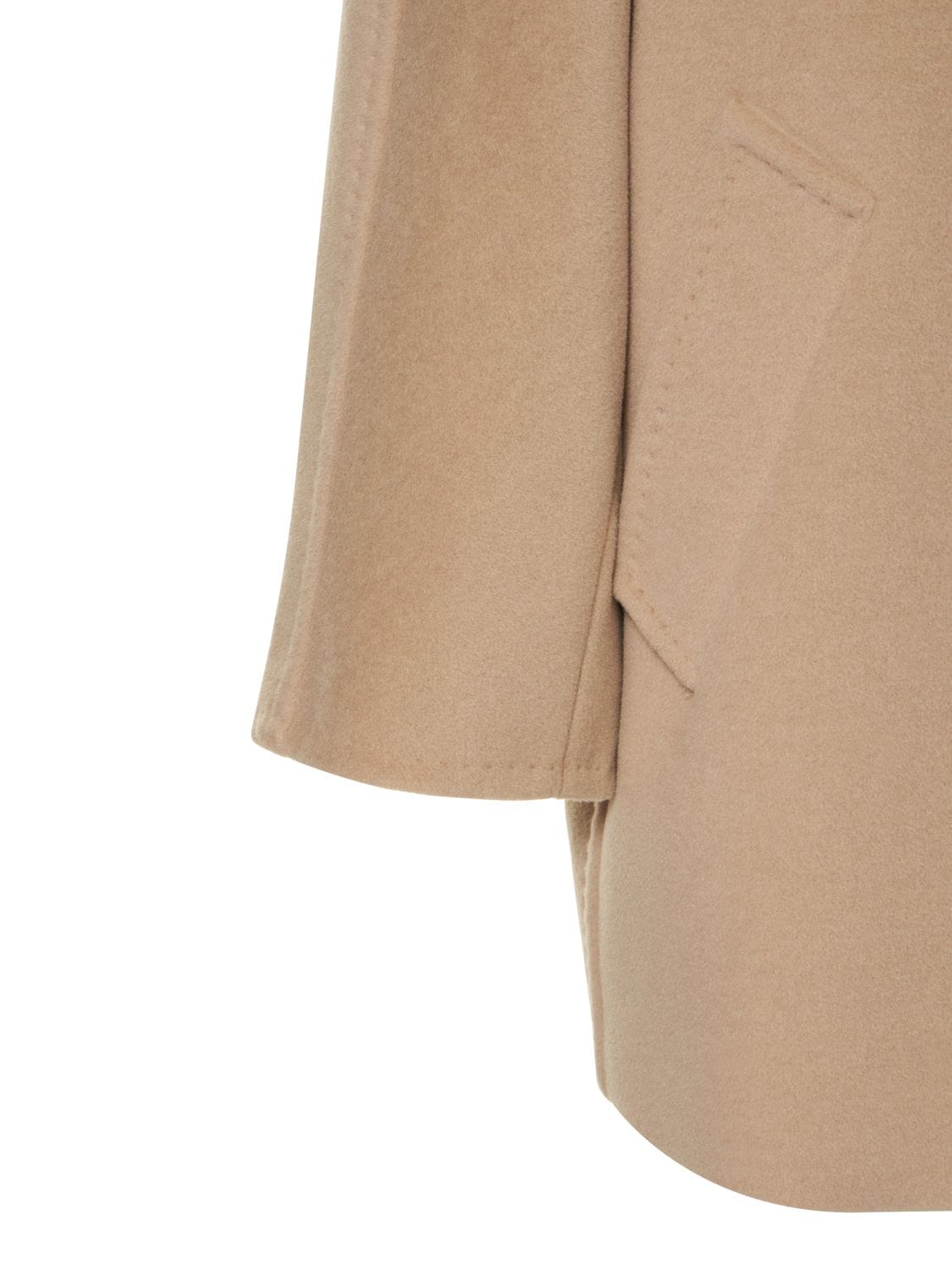 Shop Max Mara Rebus Wool & Cashmere Short Coat In Oatmeal