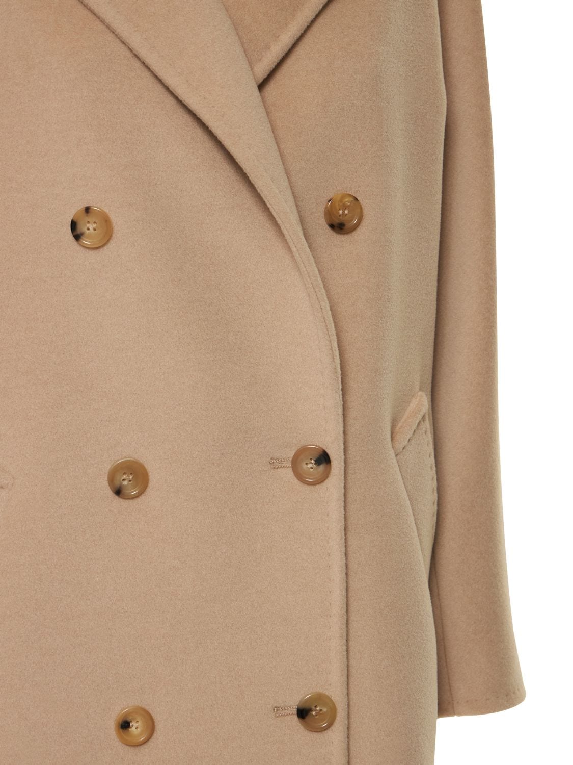 Shop Max Mara Rebus Wool & Cashmere Short Coat In Oatmeal