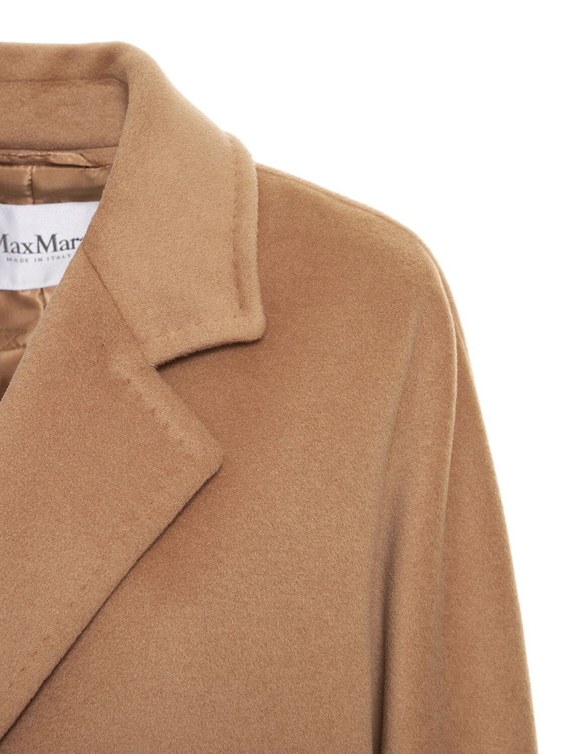 Shop Max Mara Rebus Wool & Cashmere Short Coat In Camel