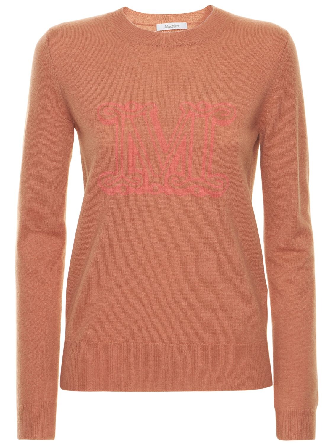 MAX MARA BIMBA LOGO JACQUARD CASHMERE SWEATER