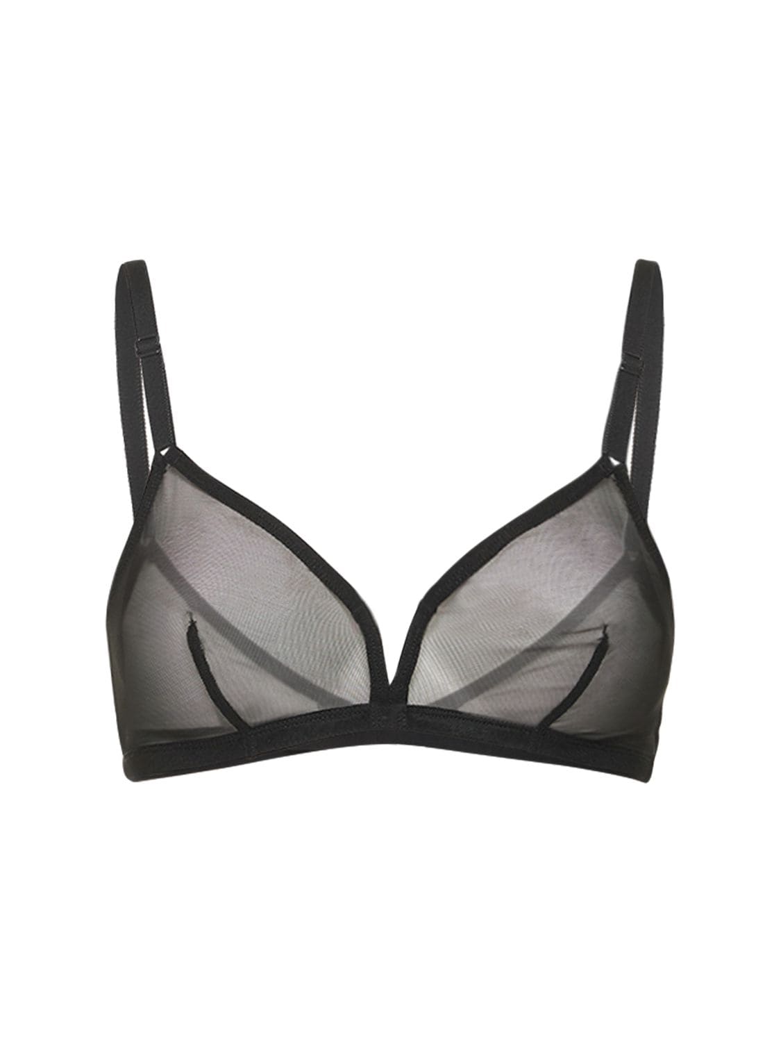 Shop Eres Providence Wireless Tulle Triangle Bra In Black