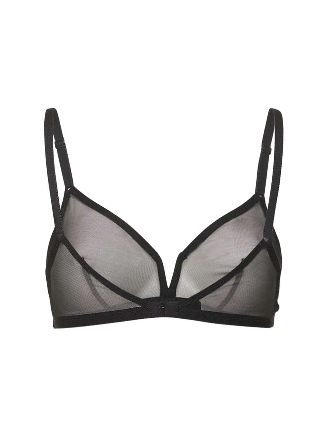 Shop Eres Providence Wireless Tulle Triangle Bra In Black