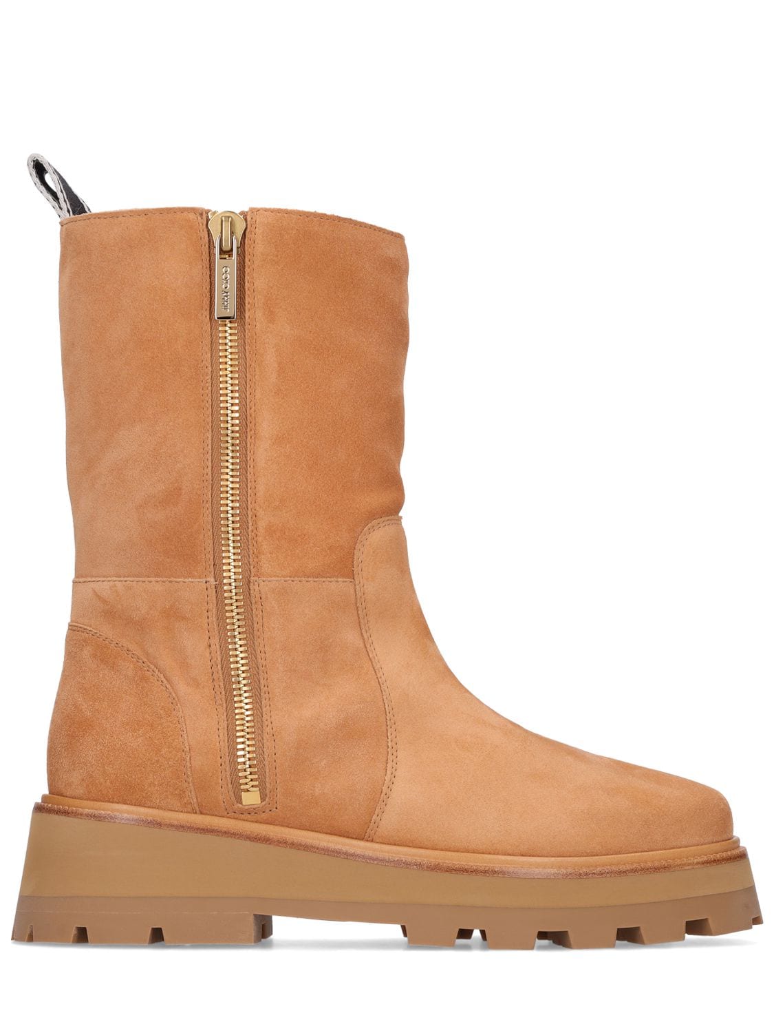 JIMMY CHOO 30mm Bayu Suede & Shearling Ankle Boots