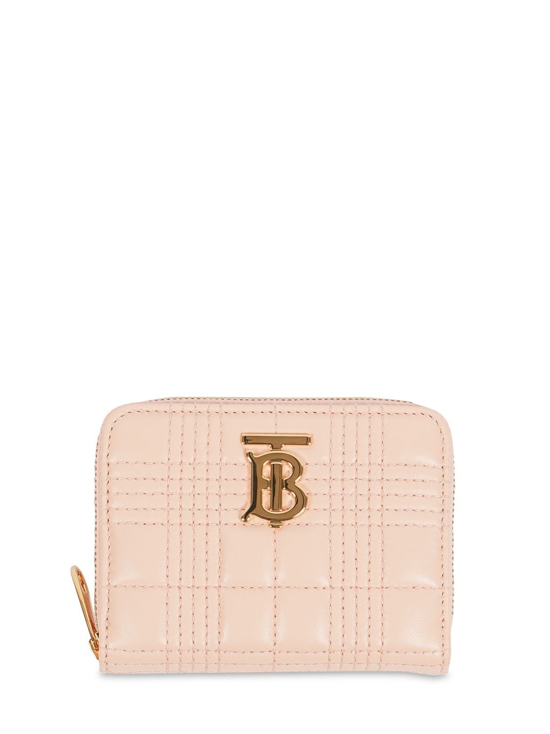 BURBERRY Mini Lola Quilted Leather Zip Wallet