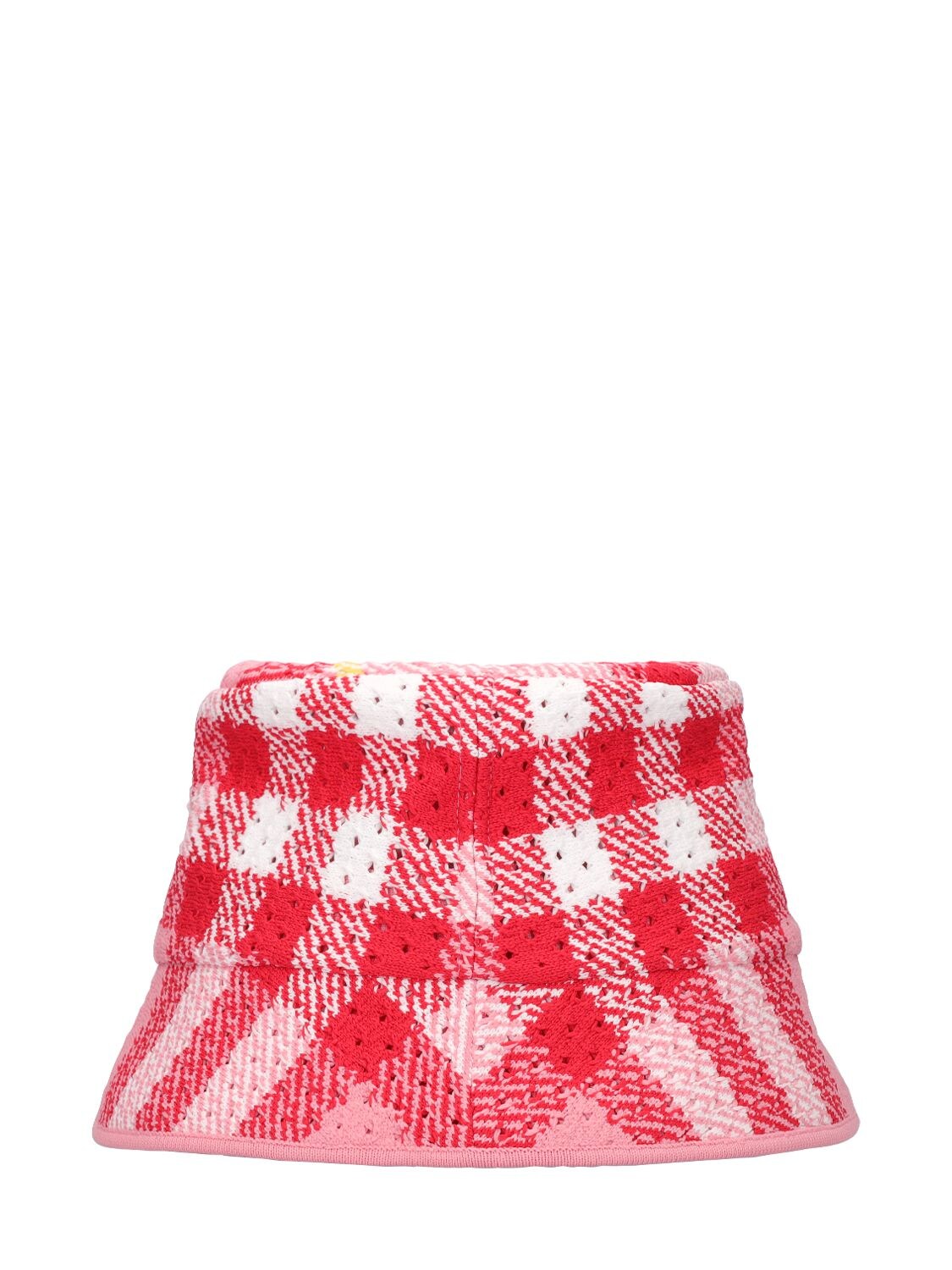 Burberry Pink Tartan Print Bucket Hat In Pink Ip Check