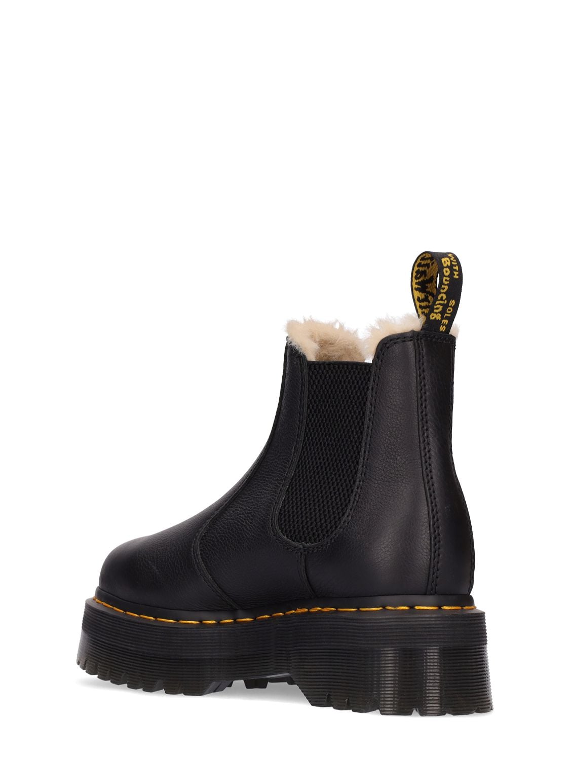 Shop Dr. Martens' 40mm 2976 Quad Fur Lined Chelsea Boots In 블랙