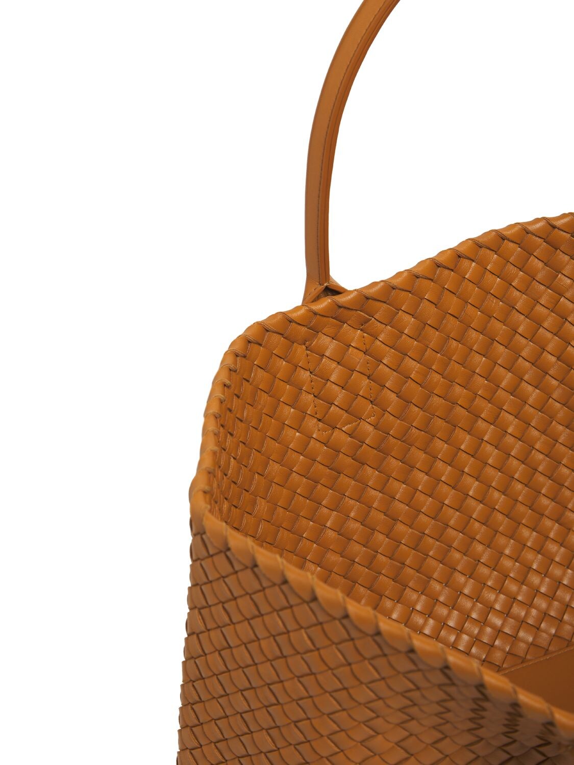 Shop Bottega Veneta Medium Cabat Leather Shoulder Bag In Caramel