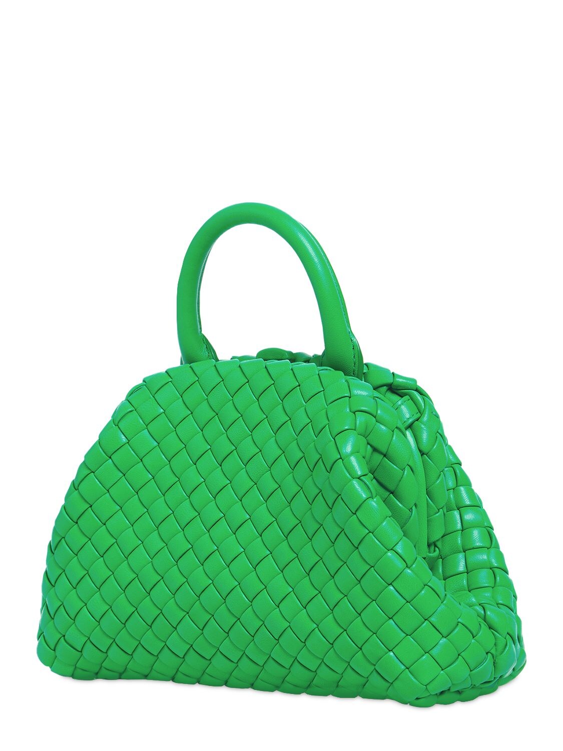 Shop Bottega Veneta Intrecciato Top Handle Bag In Parakeet