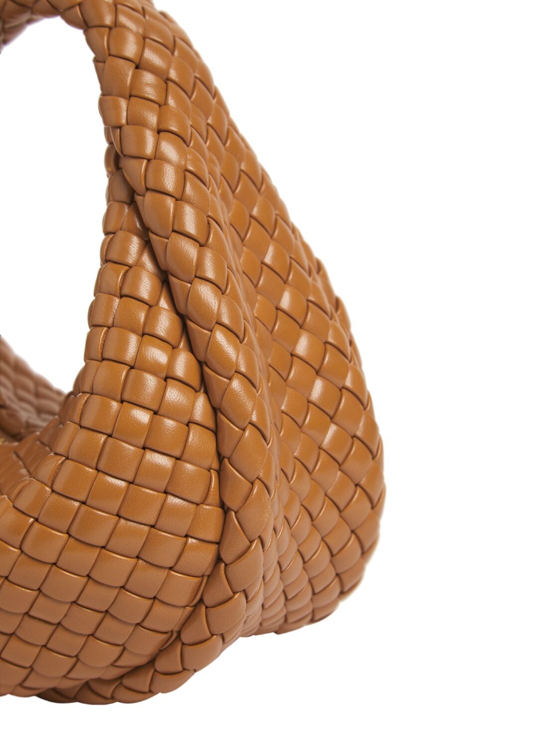 Shop Bottega Veneta Mini Jodie Padded Leather Top Handle Bag In Caramel