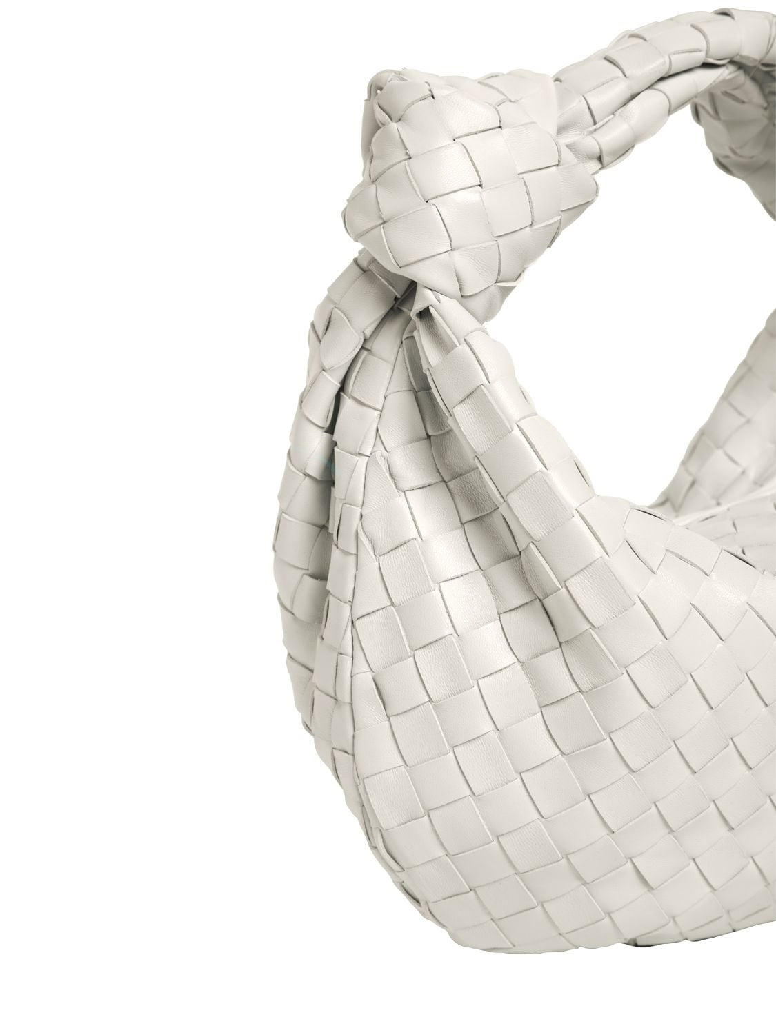 Shop Bottega Veneta Teen Jodie Leather Shoulder Bag In White