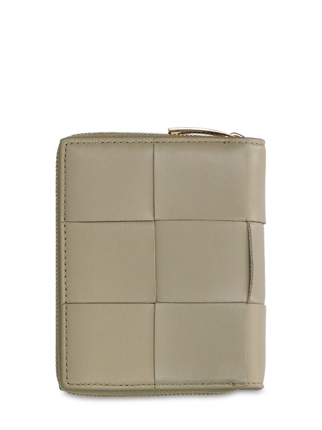 Shop Bottega Veneta Small Cassette Bi-fold Zip Wallet In Travertine