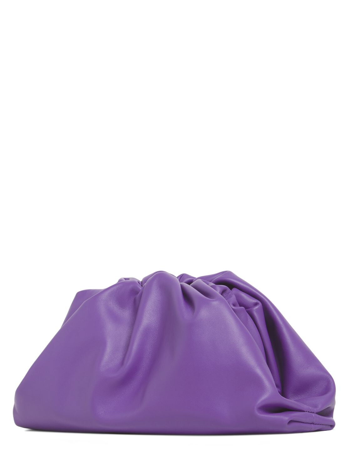 Shop Bottega Veneta Teen Blois Leather Clutch In Purple