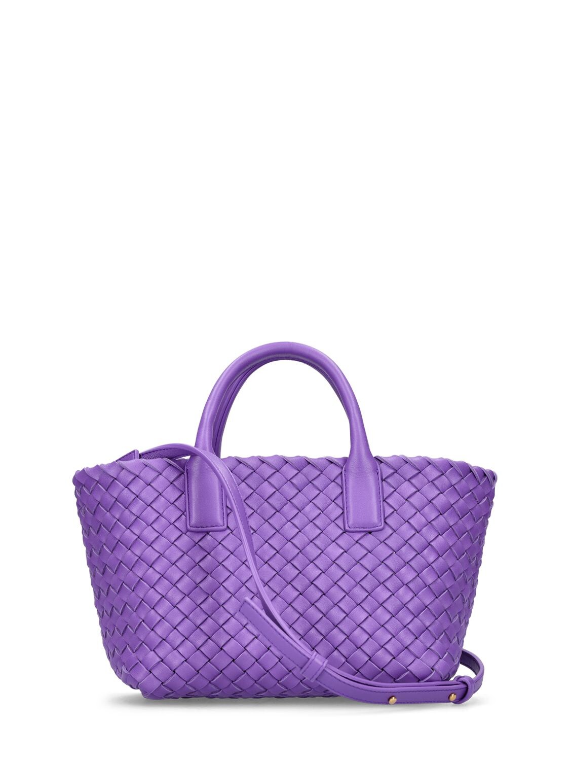 Shop Bottega Veneta Cabat Leather Tote Bag In Purple