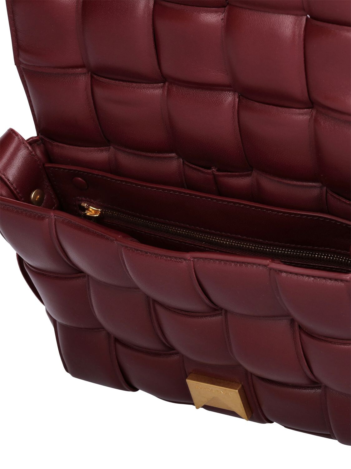 Shop Bottega Veneta Padded Cassette Leather Crossbody Bag In Barolo