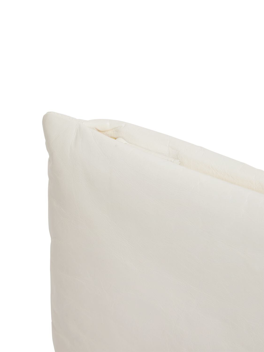 Shop Bottega Veneta Pillow Leather Clutch In White