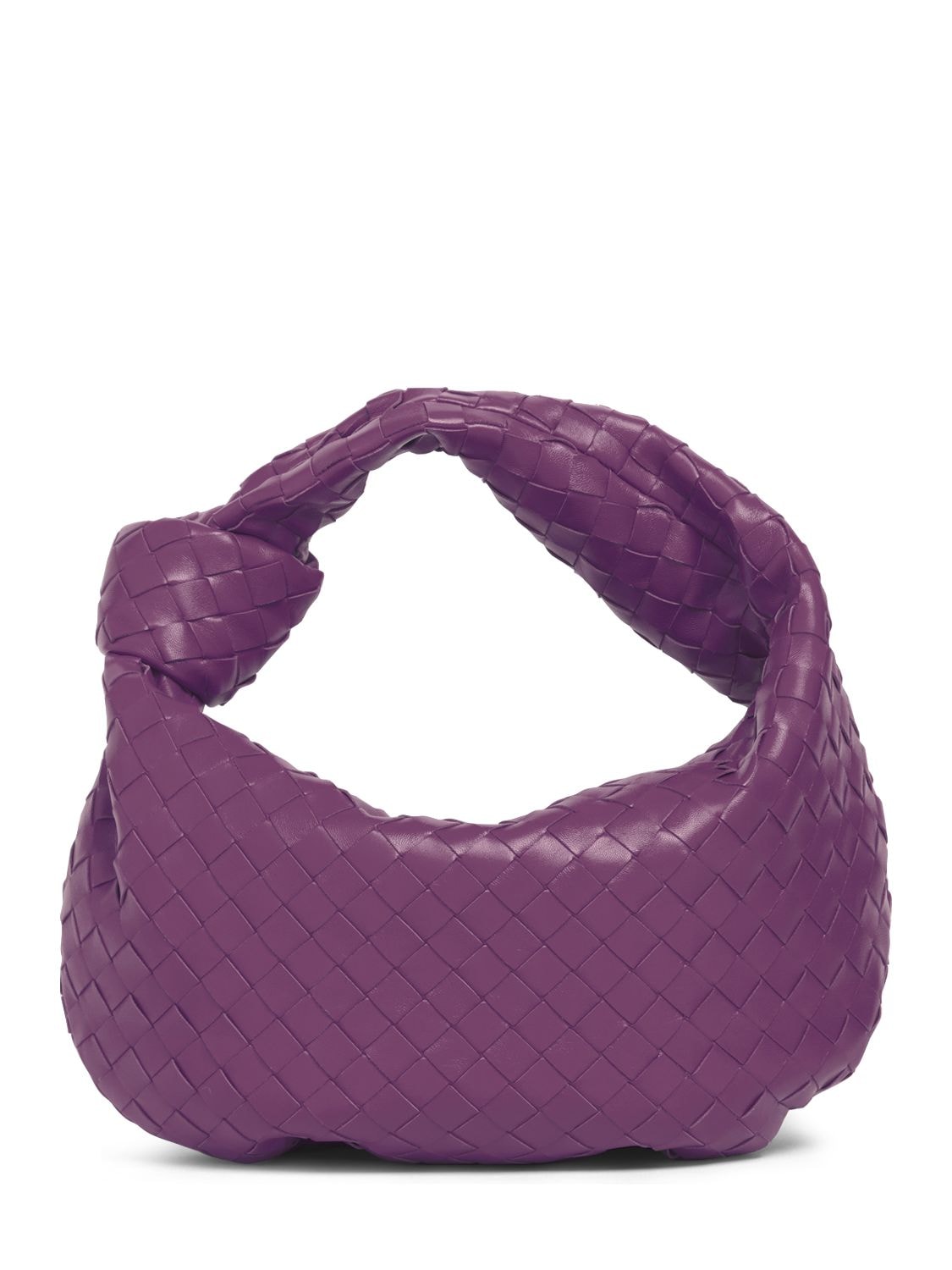 Bottega Veneta Teen Jodie Leather Bag In Egg Plant