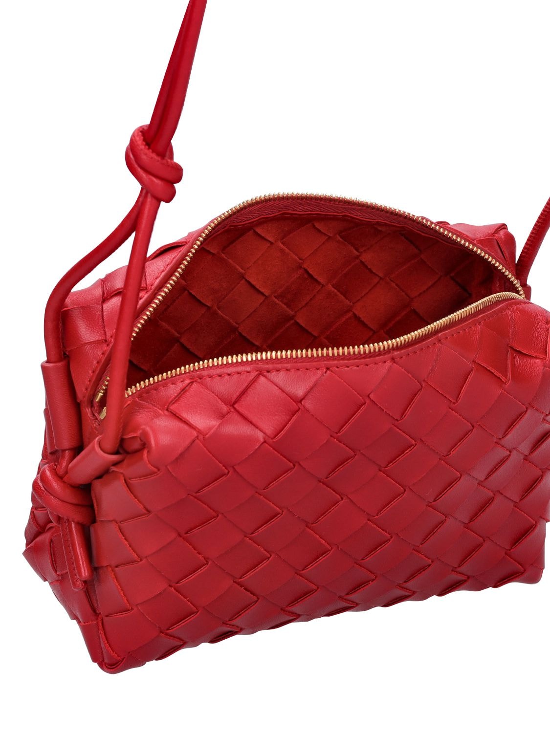 Red 'Loop Mini' shoulder bag Bottega Veneta - De-iceShops GW