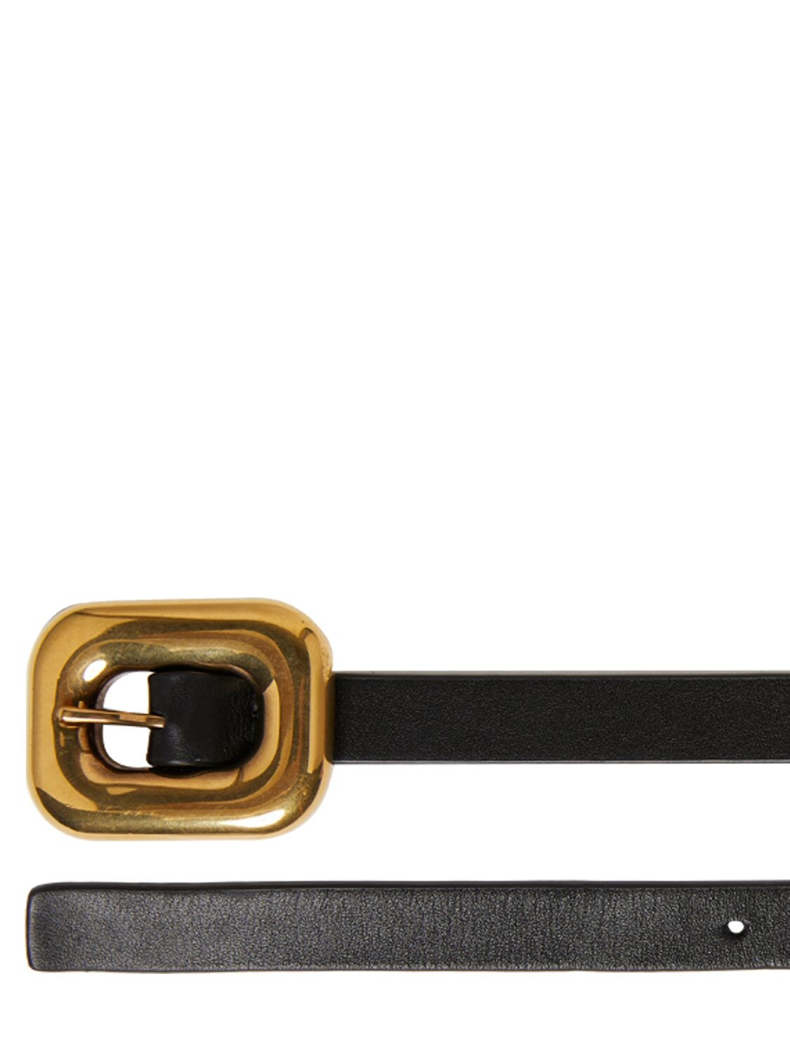 Shop Bottega Veneta Leather Belt In Black