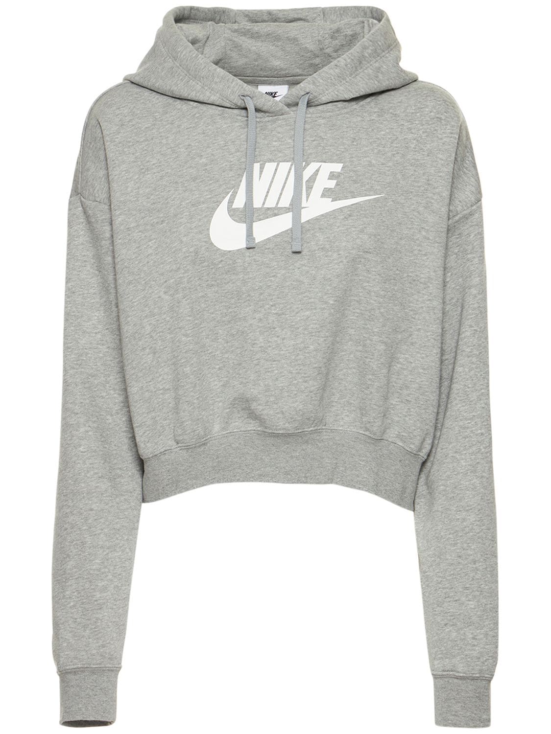 Nike Cropped Cotton Blend Hoodie