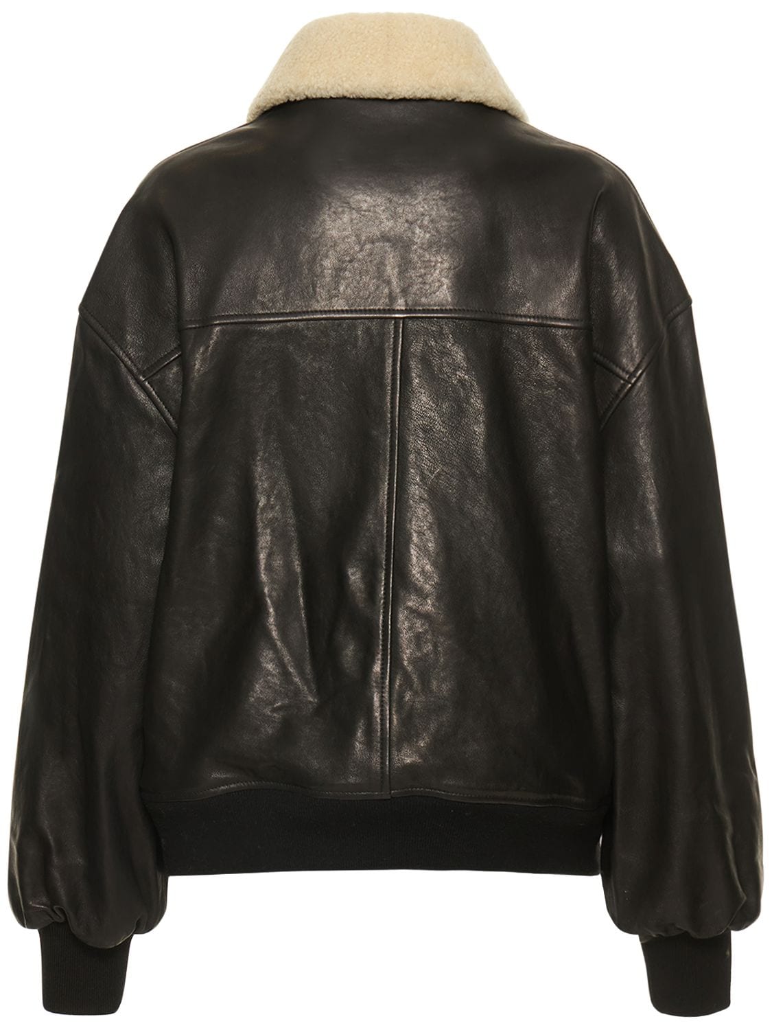 Shop Khaite Sheller Leather Jacket In Black