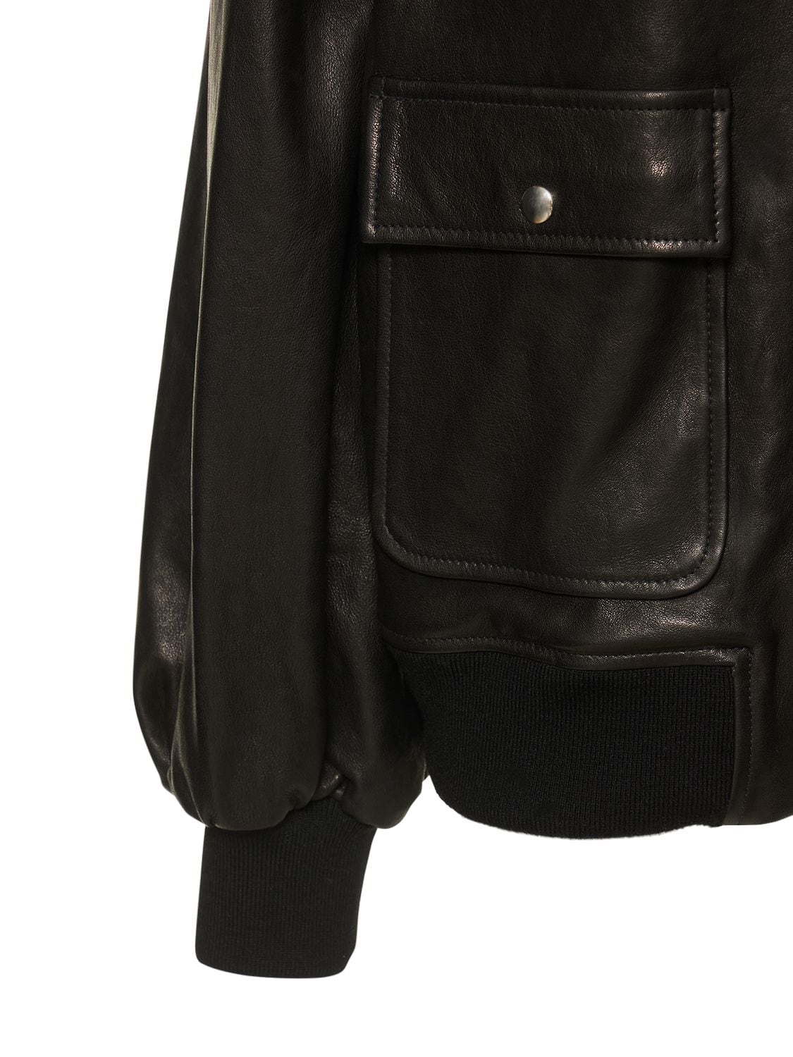 Shop Khaite Sheller Leather Jacket In Black