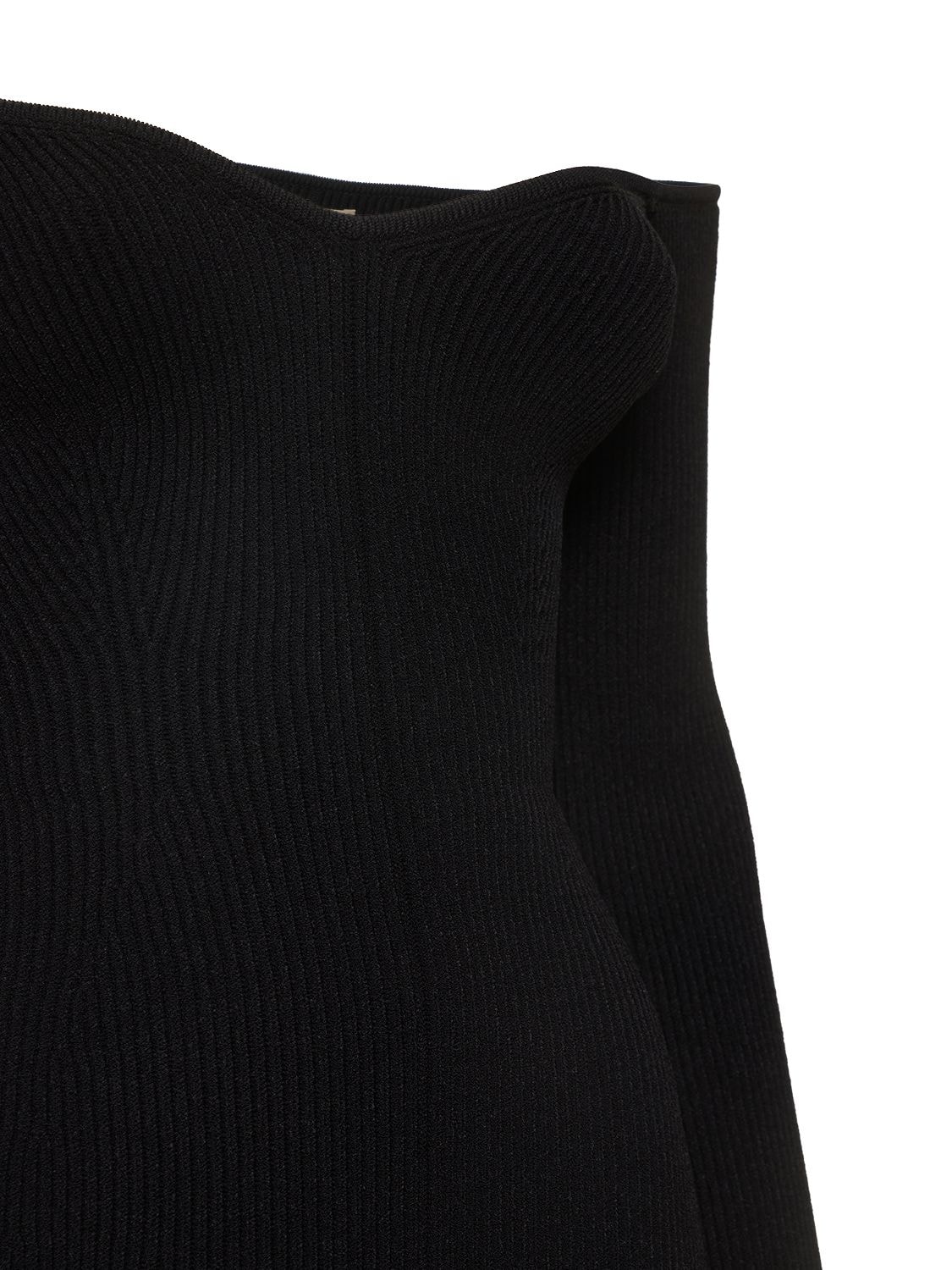 Shop Khaite Pia Stretch Viscose Midi Dress In Black