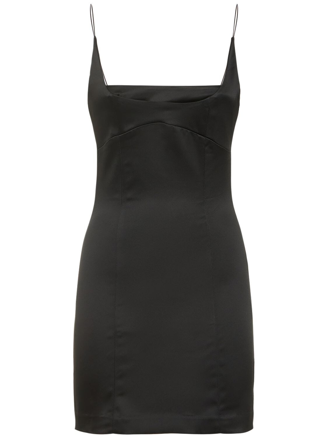 Bec & Bridge Stella Black Satin Mini Dress | ModeSens
