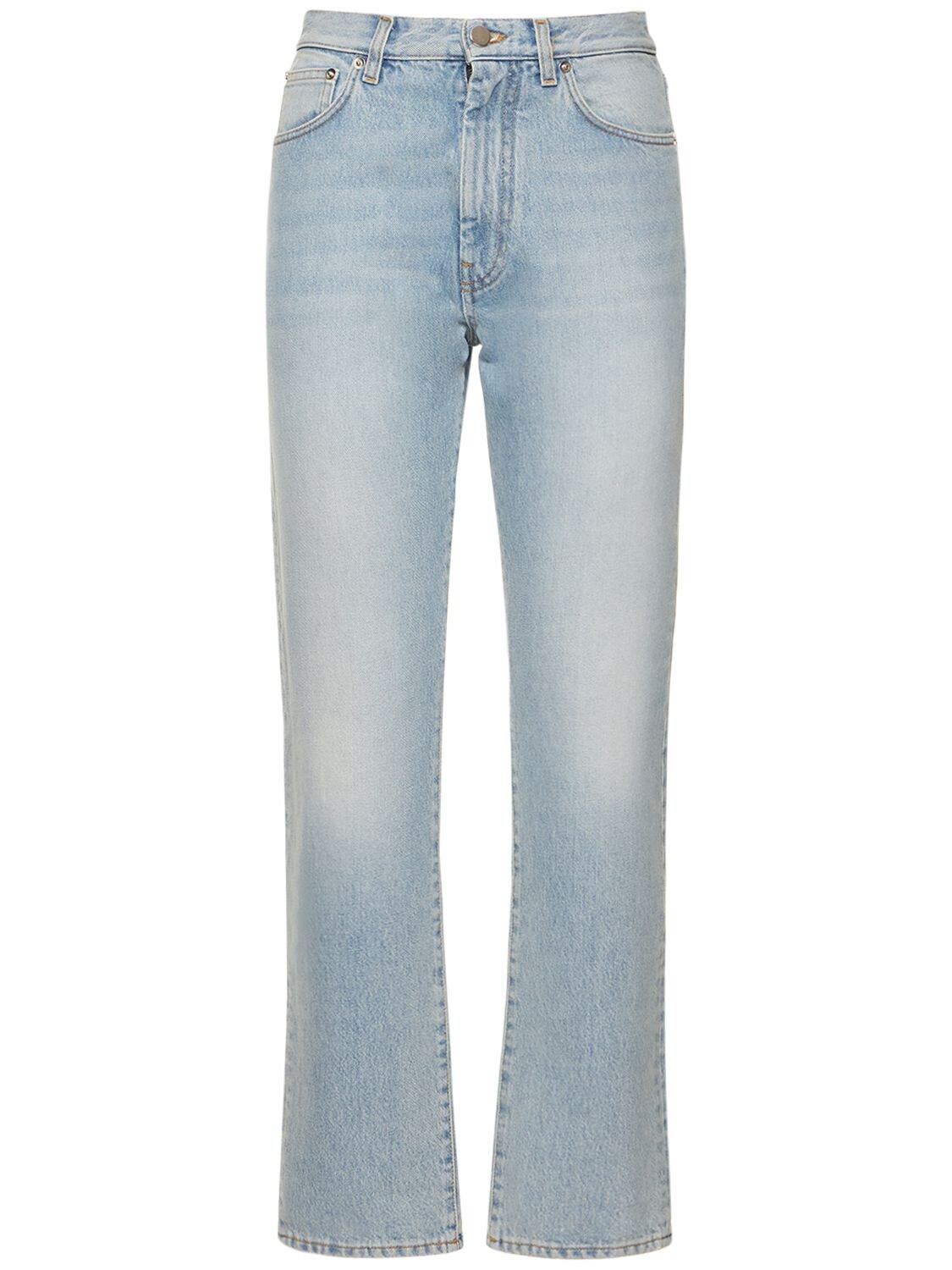 Loulou Studio Wular Organic Cotton Straight Jeans In Blue