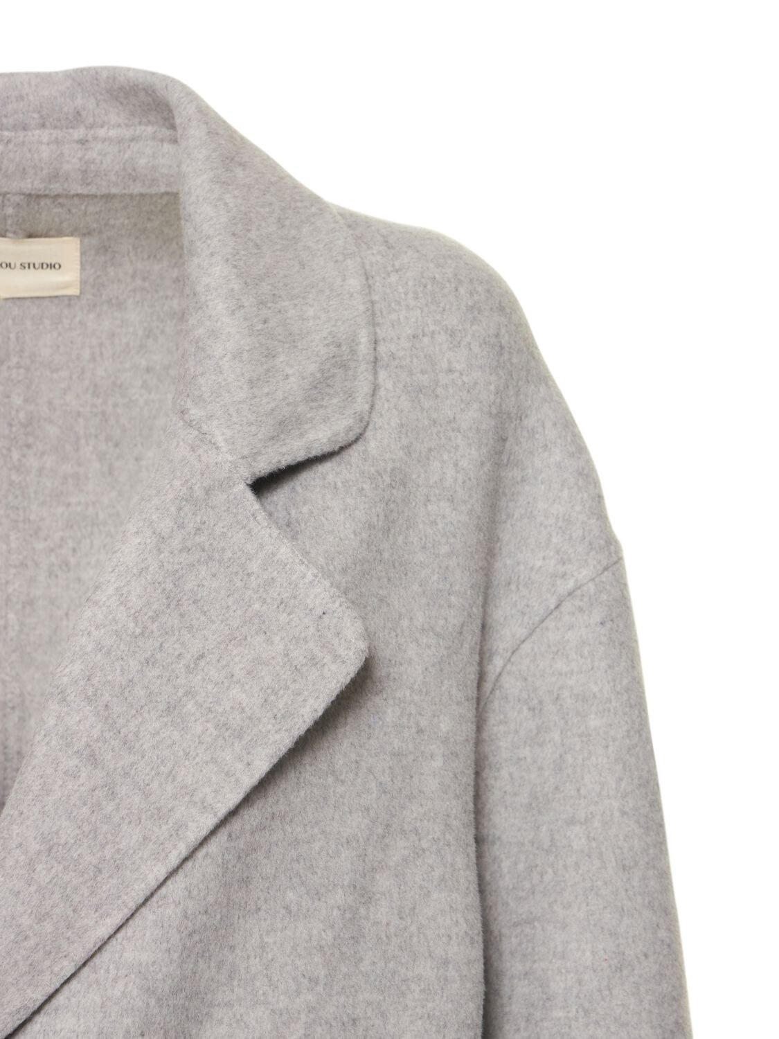 Shop Loulou Studio Borneo Wool & Cashmere Coat In Grey