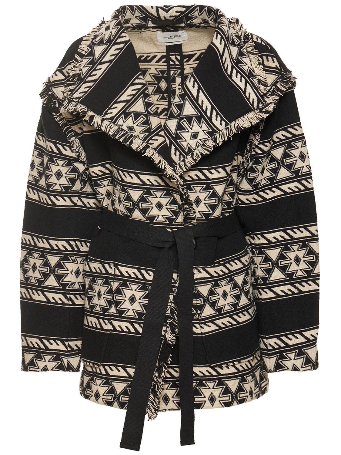 Isabel Marant étoile Josialo oversize cotton jacket Black/White