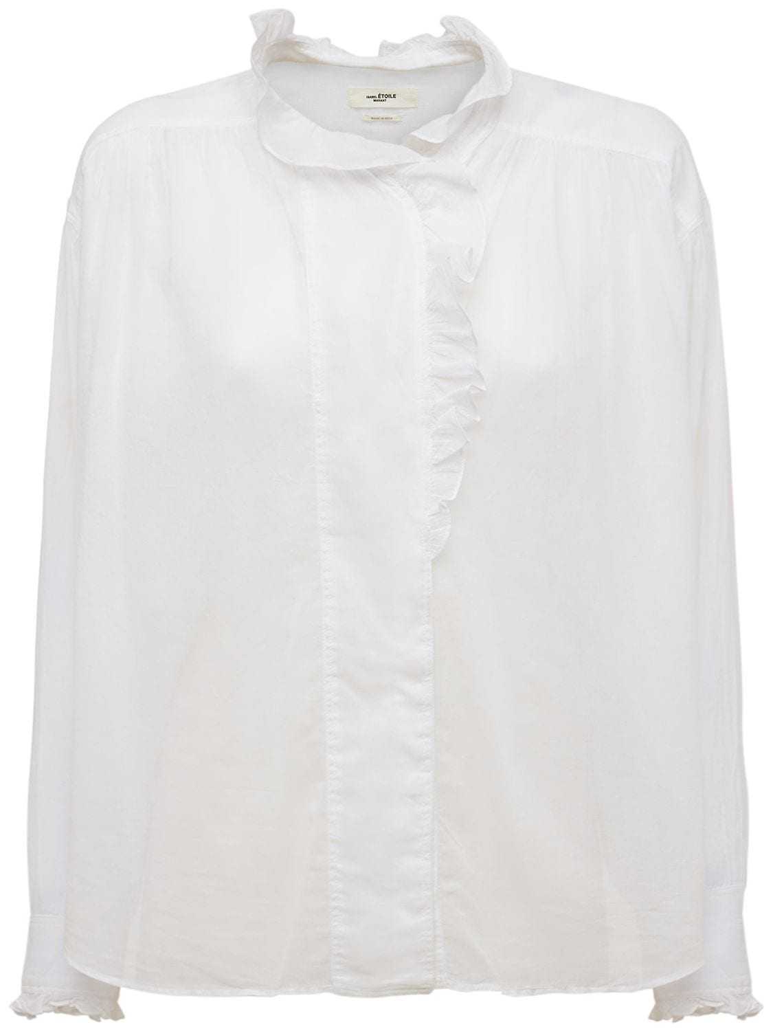 Image of Pamias Ruffled Cotton Shirt