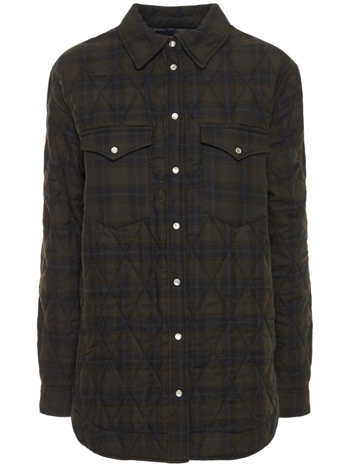 ISABEL MARANT ÉTOILE MYSEN PADDED CHECK COTTON SHIRT