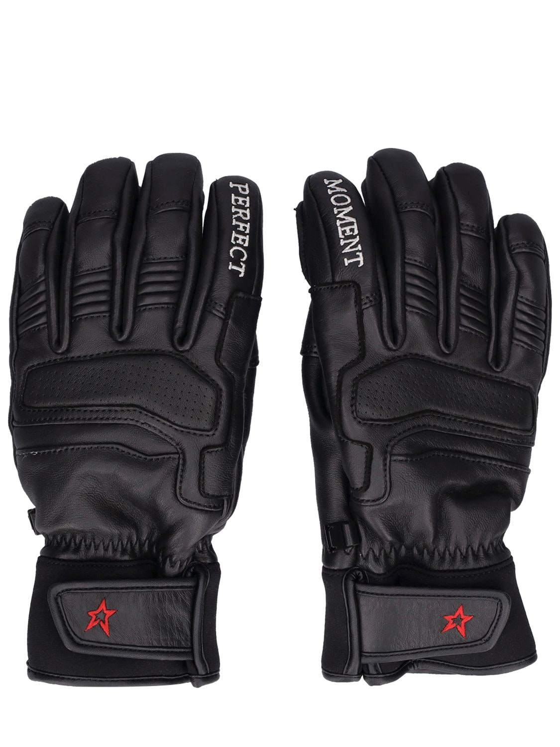 Perfect Moment Logo Ski Gloves In Black