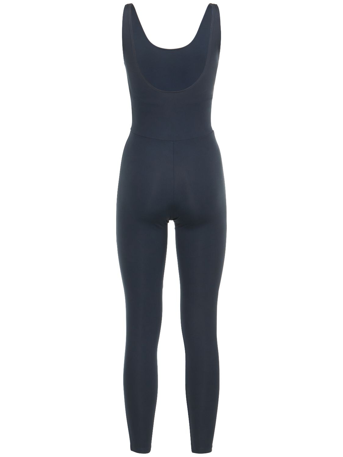 Shop Girlfriend Collective The Scoop Back Seamless Unitard Jumpsuit In Navy
