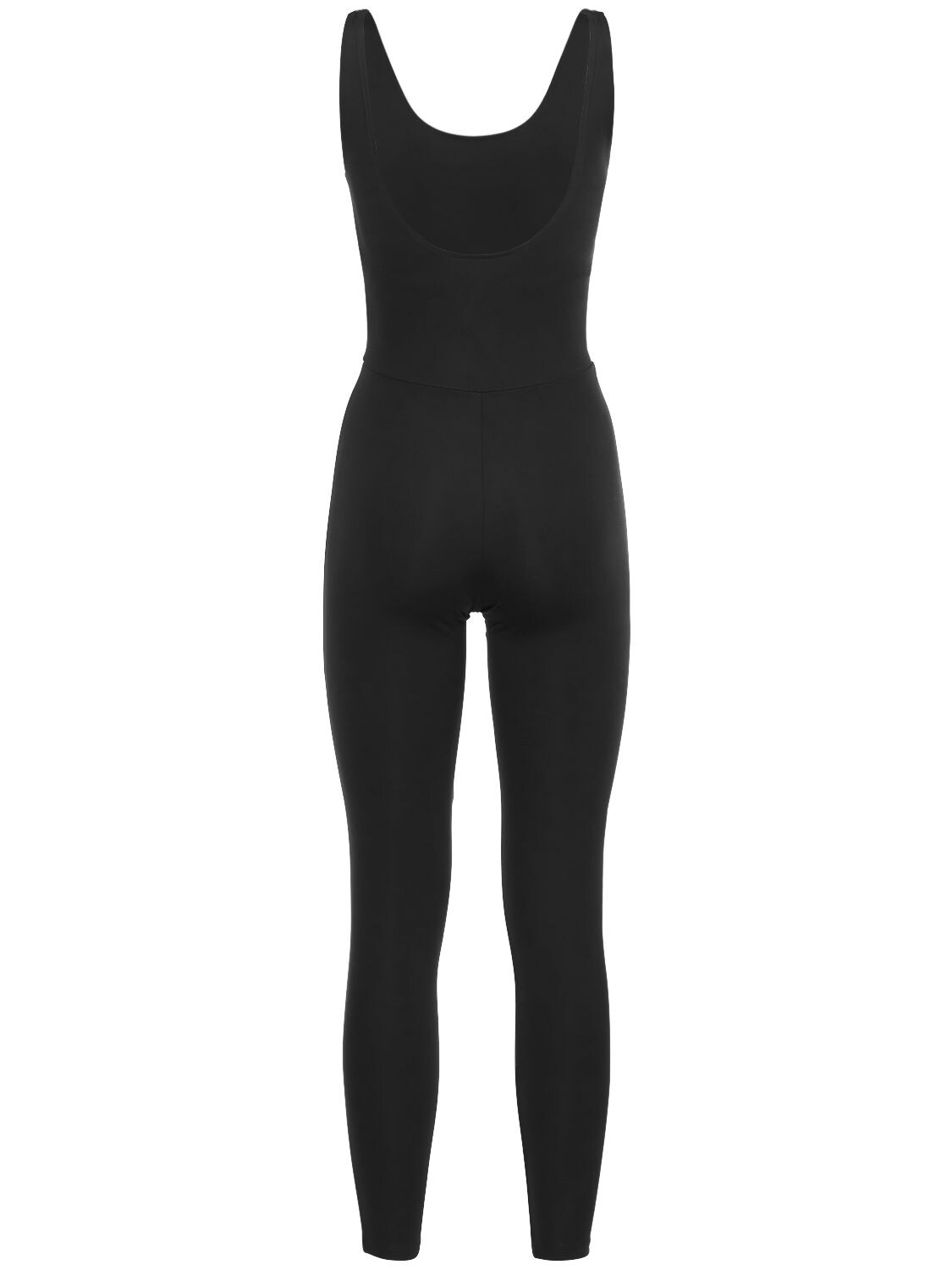 Shop Girlfriend Collective The Scoop Back Seamless Unitard Jumpsuit In Black