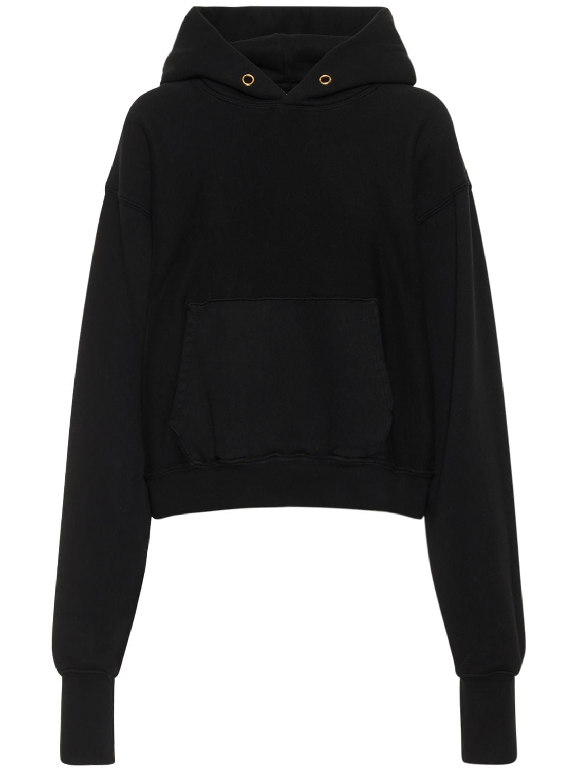 Les Tien Cropped Hoodie Sweatshirt In Black | ModeSens