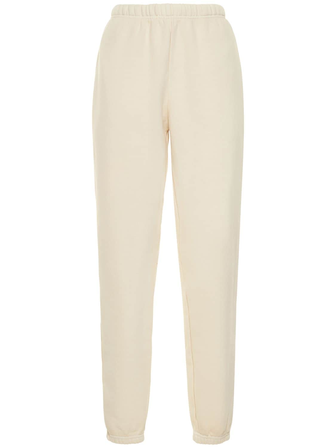 Les Tien Classic Cotton Sweatpants In White