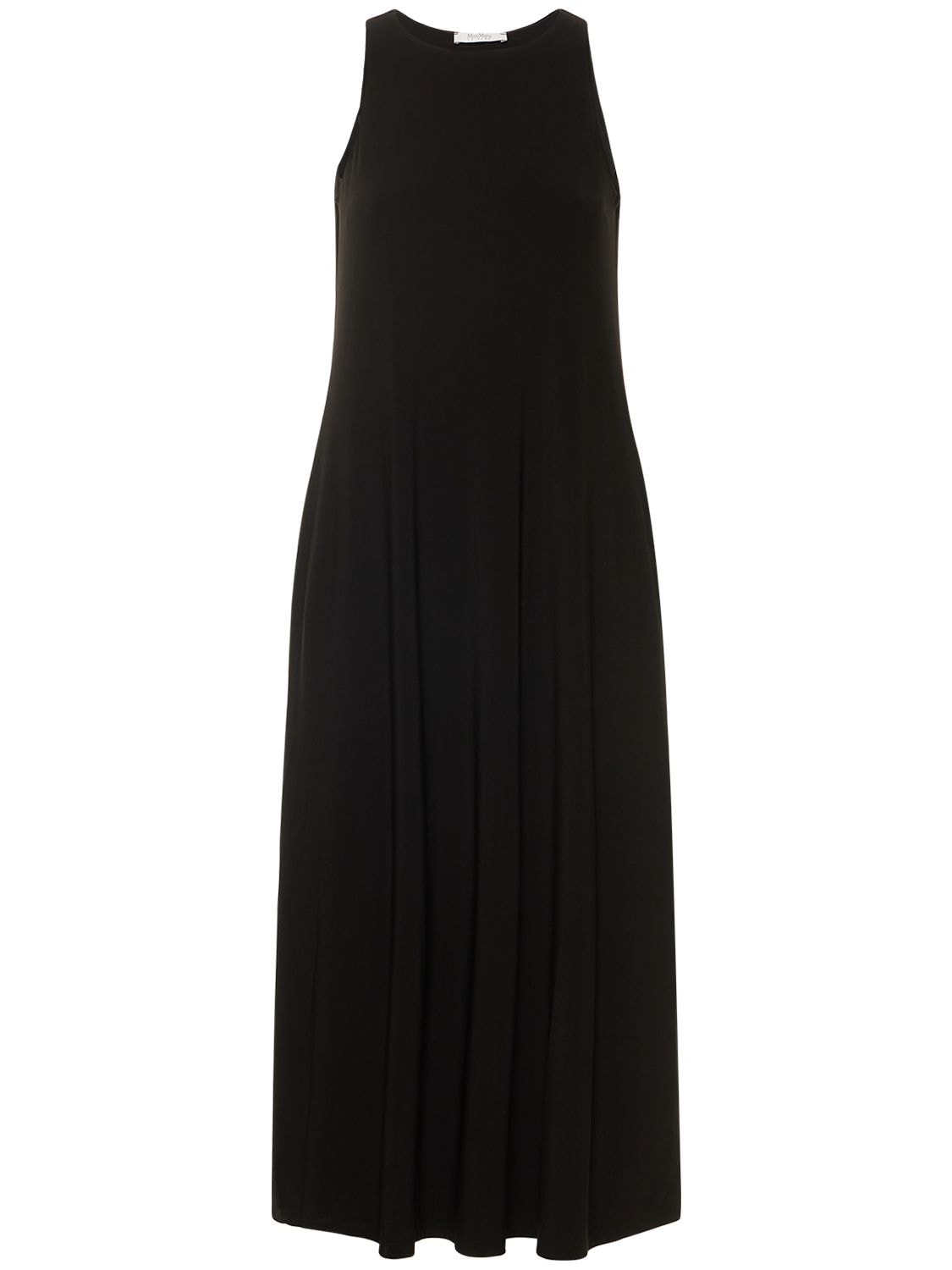 Max Mara Lana Sleeveless Jersey Midi Dress In Black
