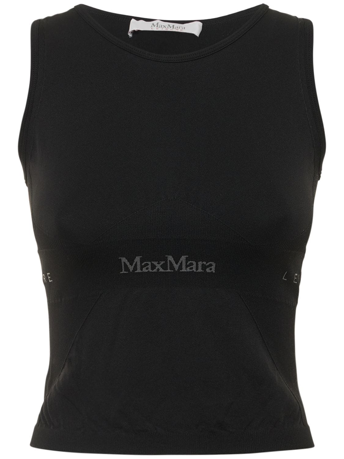 MAX MARA Glassa Jersey Logo Tank Top