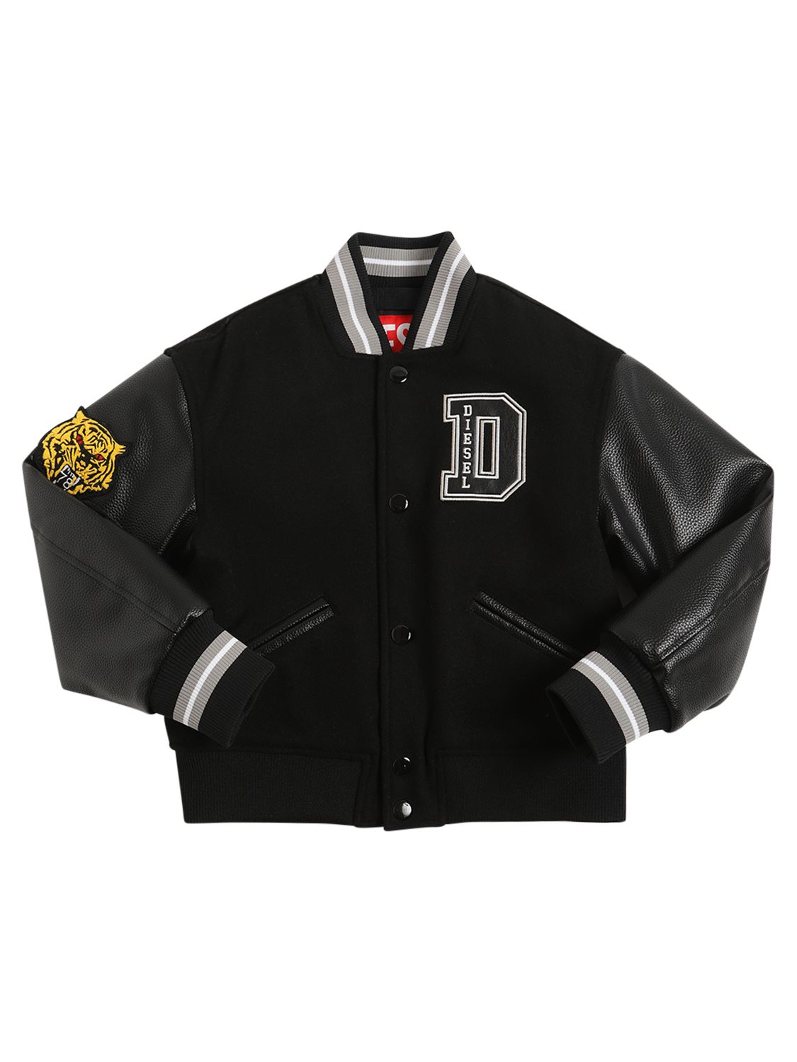 faux leather puffer bomber jacket 