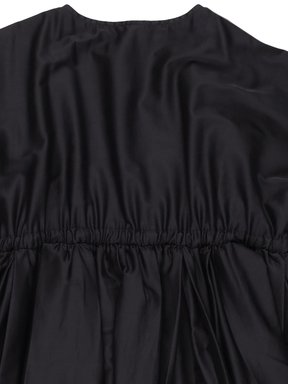 Unlabel Kids' Ruffled Stretch Cotton Midi Dress In Black