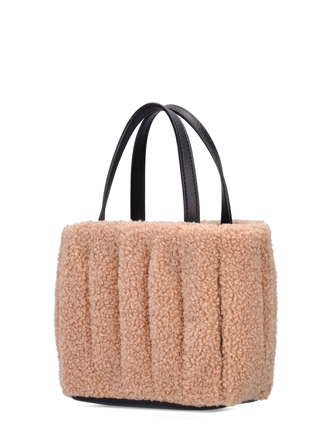 Themoirè Aria Faux Shearling Top Handle Bag