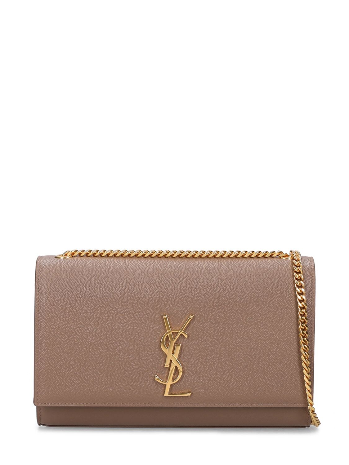 SAINT LAURENT MEDIUM KATE GRAINED LEATHER SHOULDER BAG 
