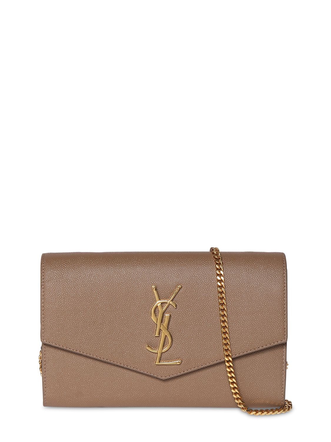 Yves Saint Laurent White Grained Leather Metalasse Wallet on Chain Bag -  Yoogi's Closet