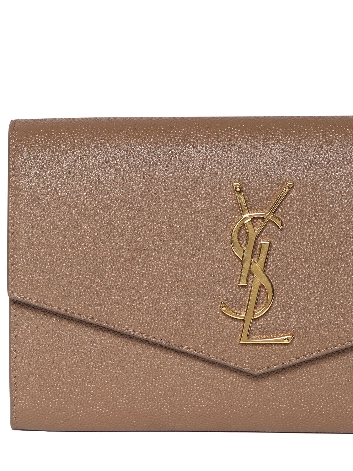 Yves Saint Laurent White Grained Leather Metalasse Wallet on Chain Bag -  Yoogi's Closet