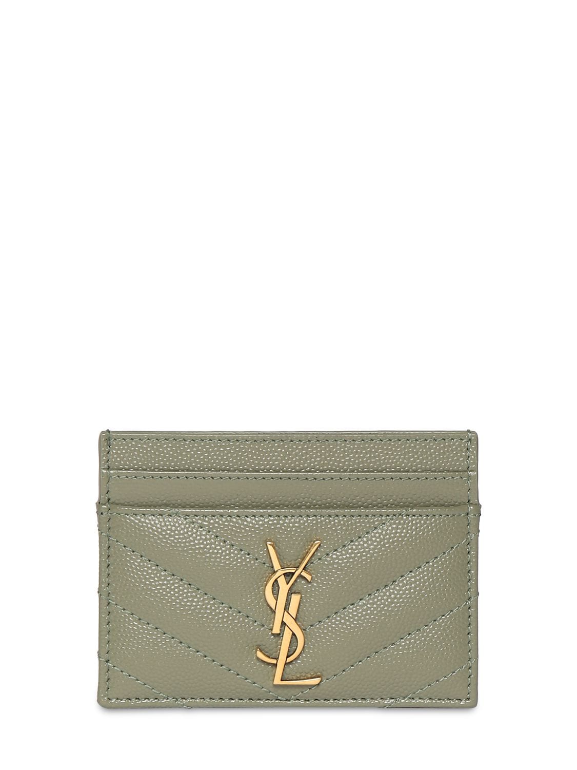 Monogram Grained Leather Card Holder