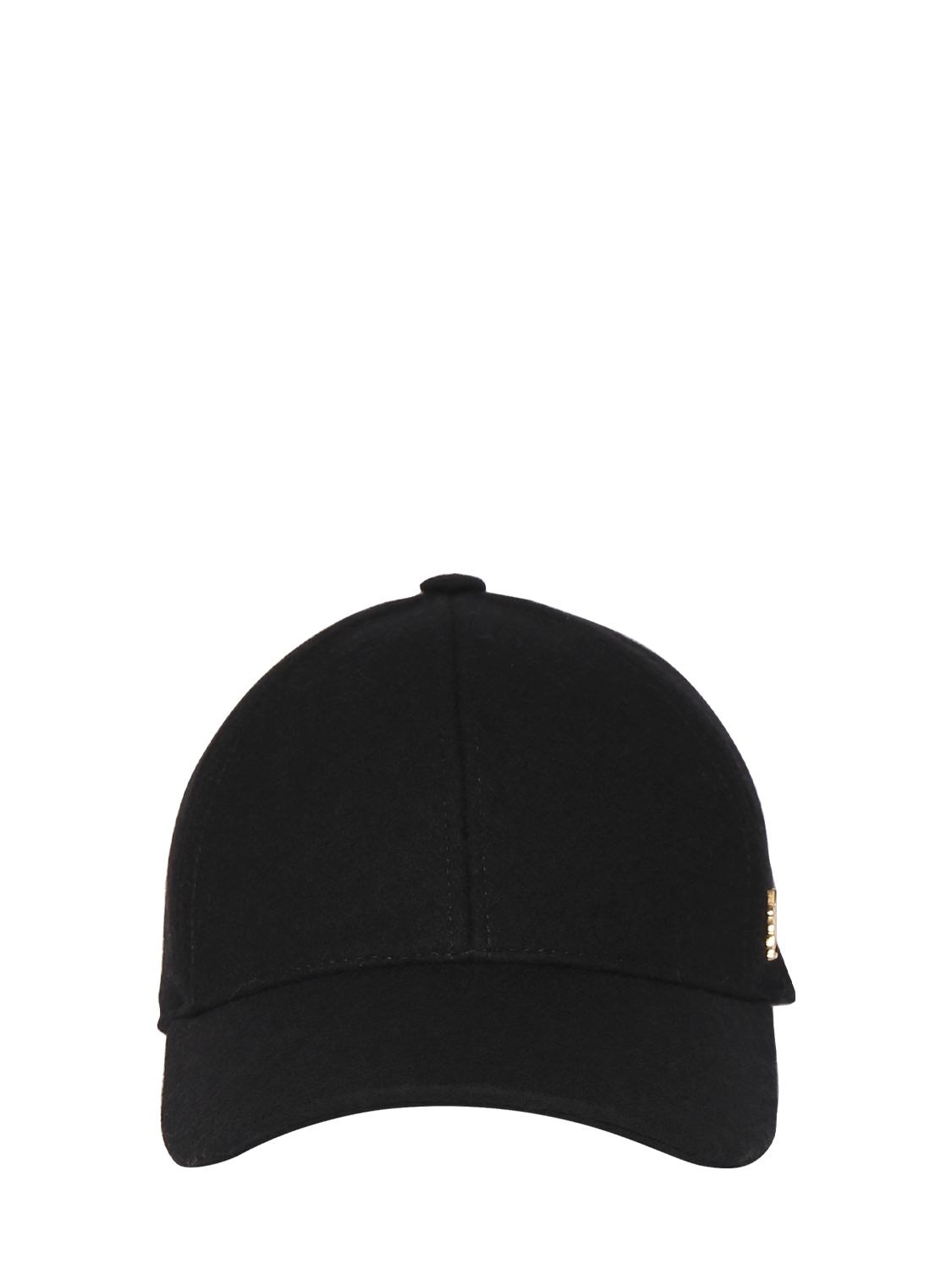 Saint Laurent Wool Blend Baseball Hat In Black