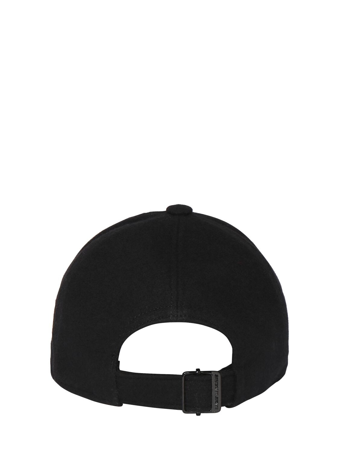 Shop Saint Laurent Wool Blend Baseball Hat In Black